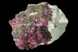 Roselite Crystal Clusters and Calcite on Dolomite - Morocco #141662-1